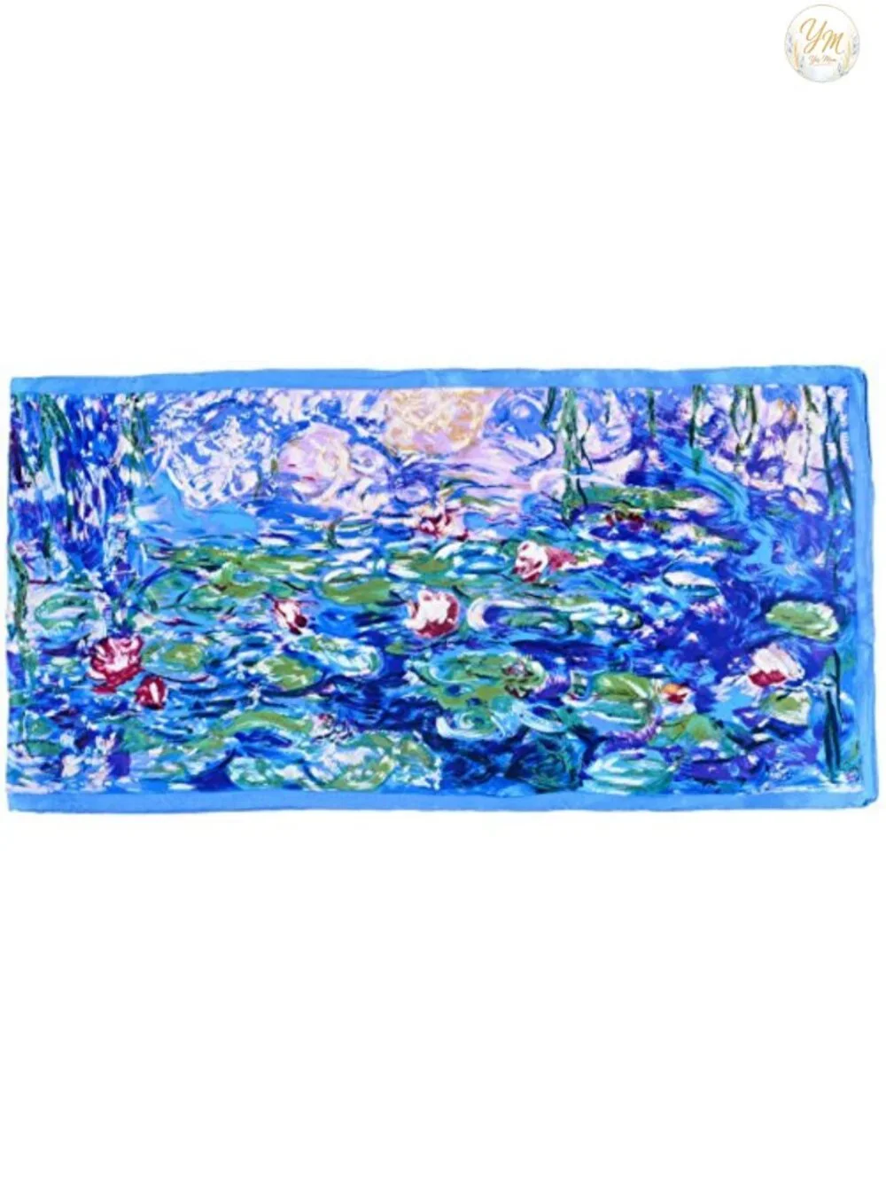 100% Silk Van Gogh Painted Scarf Floral Art Design Long Wrap